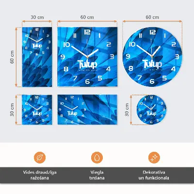 Verticale orologio in vetro Astrazione