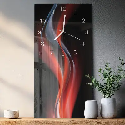 Verticale orologio in vetro Astrazione