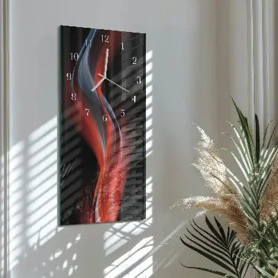 Verticale orologio in vetro Astrazione