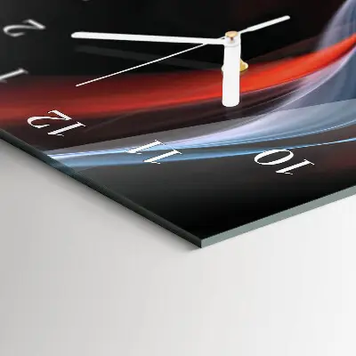Verticale orologio in vetro Astrazione