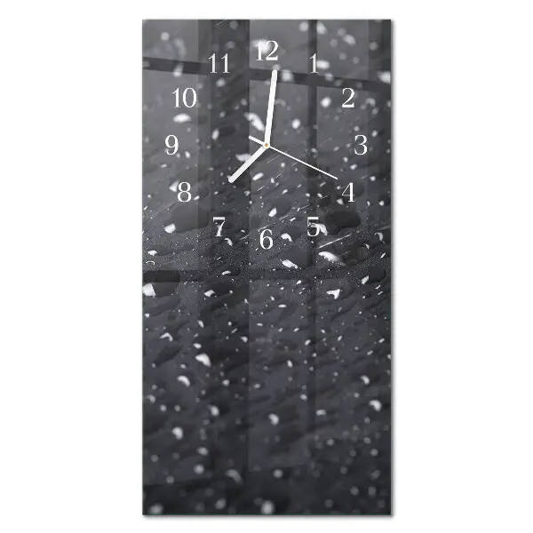 Verticale orologio in vetro Una goccia d'acqua