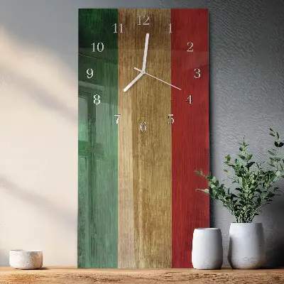 Orologio da parete verticale Bandiera italiana