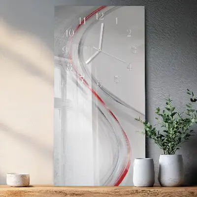 Verticale orologio in vetro Curva