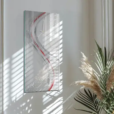 Verticale orologio in vetro Curva