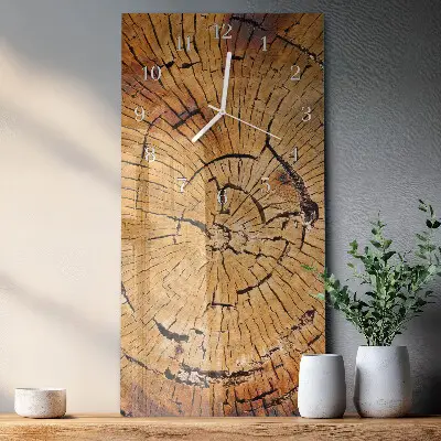 Orologio con stampa verticale Venature del legno