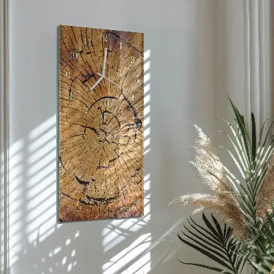 Orologio con stampa verticale Venature del legno