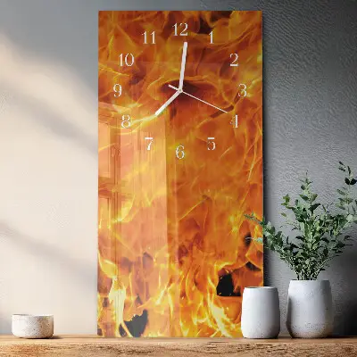Orologio con stampa verticale Fuoco