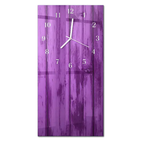 Verticale orologio in vetro Legna