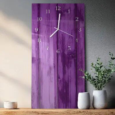 Verticale orologio in vetro Legna