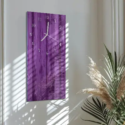 Verticale orologio in vetro Legna