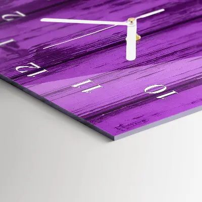 Verticale orologio in vetro Legna