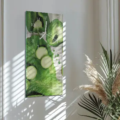 Verticale orologio in vetro Verdure
