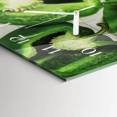 Verticale orologio in vetro Verdure