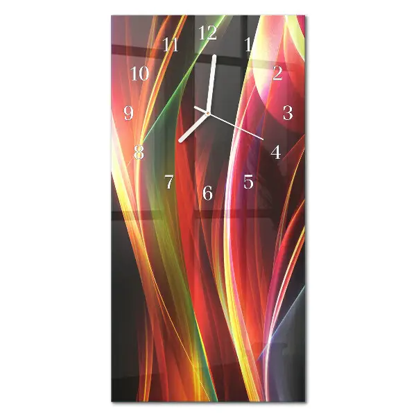 Verticale orologio in vetro Astrazione