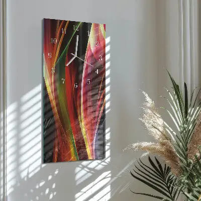 Verticale orologio in vetro Astrazione