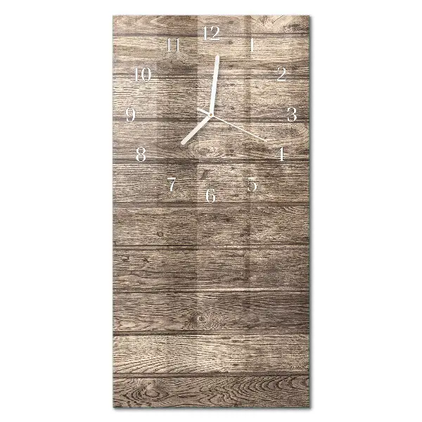 Verticale orologio in vetro Legna