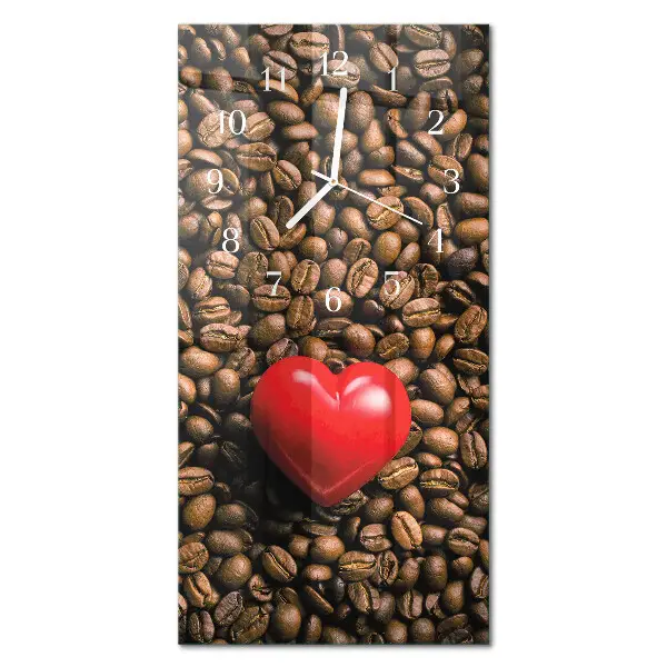Orologio da parete verticale Chicchi di caffè