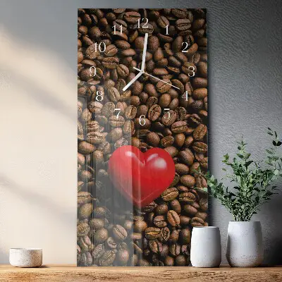 Orologio da parete verticale Chicchi di caffè
