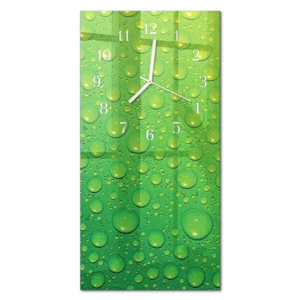 Verticale orologio in vetro Gocce