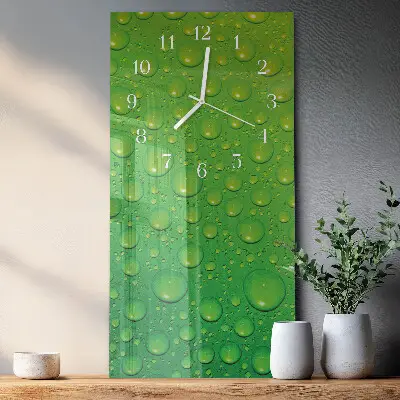 Verticale orologio in vetro Gocce