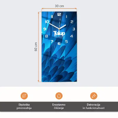 Verticale orologio in vetro Bambù orchidea
