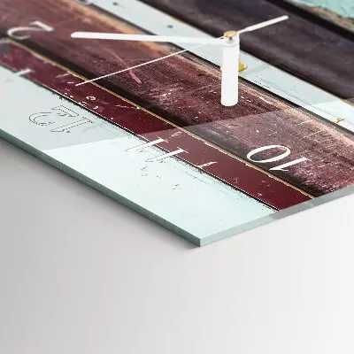 Orologio con stampa verticale Pattuglia di legno