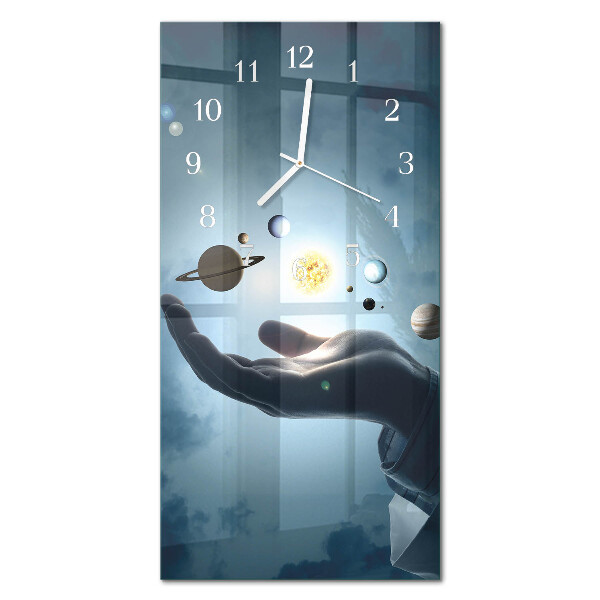 Orologio da parete verticale La mano del pianeta