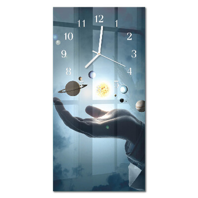 Orologio da parete verticale La mano del pianeta