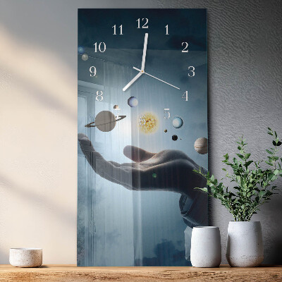 Orologio da parete verticale La mano del pianeta
