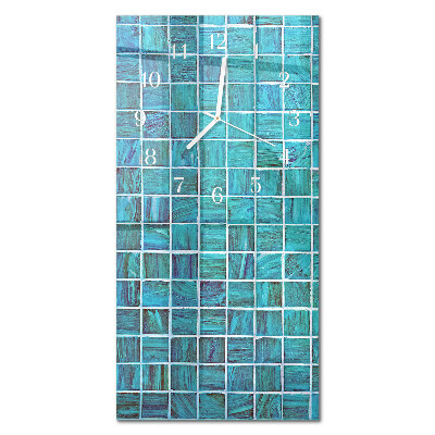 Orologio con stampa verticale Piastrelle blu