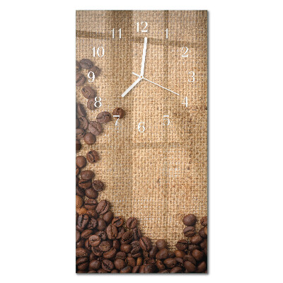 Verticale orologio in vetro Chicchi di caffè