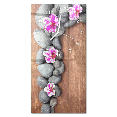 Orologio da parete verticale Pietre di orchidea