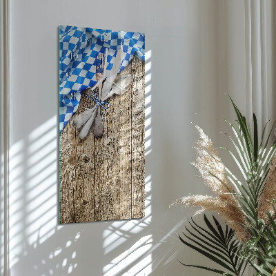 Orologio con stampa verticale Targa in legno bavarese