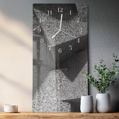 Verticale orologio in vetro Tavolo in marmo