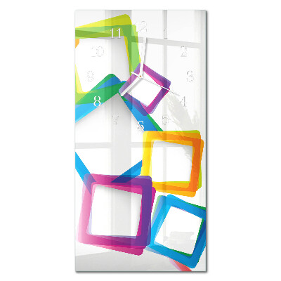 Orologio con stampa verticale Rettangoli colorati