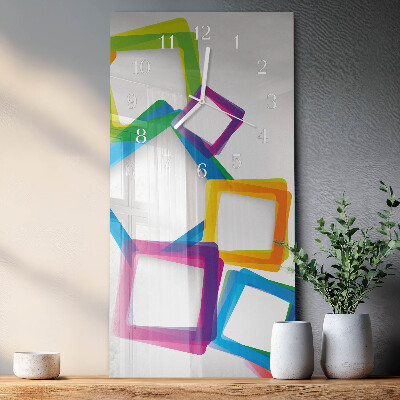 Orologio con stampa verticale Rettangoli colorati