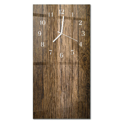 Verticale orologio in vetro Legna