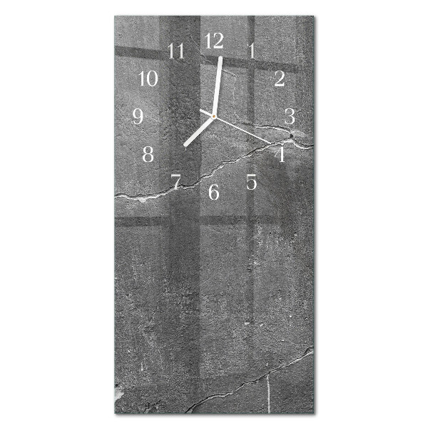 Verticale orologio in vetro Muro di pietra