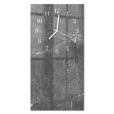 Verticale orologio in vetro Muro di pietra