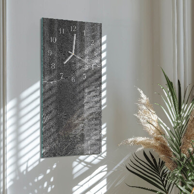 Verticale orologio in vetro Muro di pietra