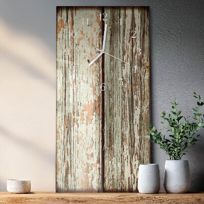 Orologio con stampa verticale Parete in legno
