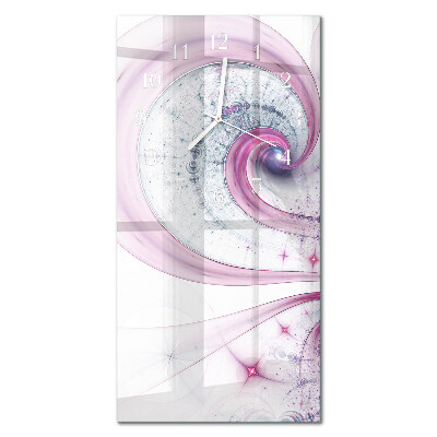 Verticale orologio in vetro Vortice