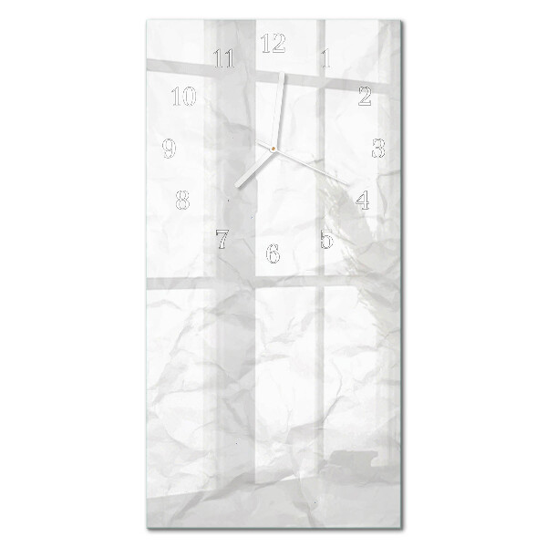 Verticale orologio in vetro Carta