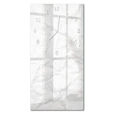 Verticale orologio in vetro Carta
