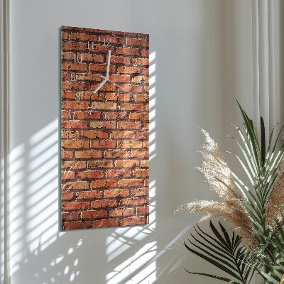 Verticale orologio in vetro Muro di mattoni