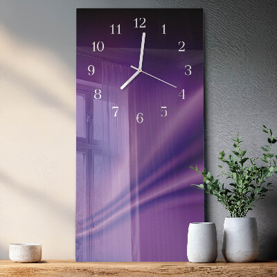 Orologio con stampa verticale Onde viola