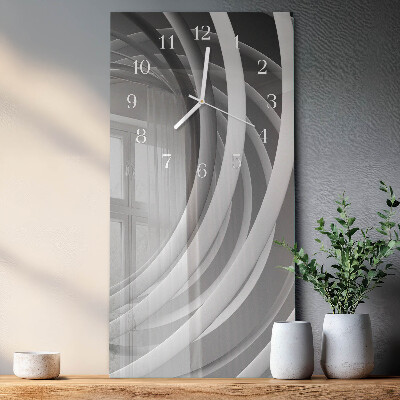 Verticale orologio in vetro Cerchi astratti