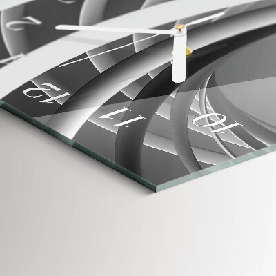Verticale orologio in vetro Cerchi astratti