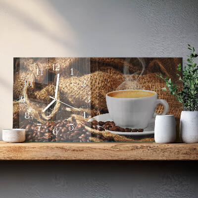 Orizzontale orologio con stampa Chicchi di caffè