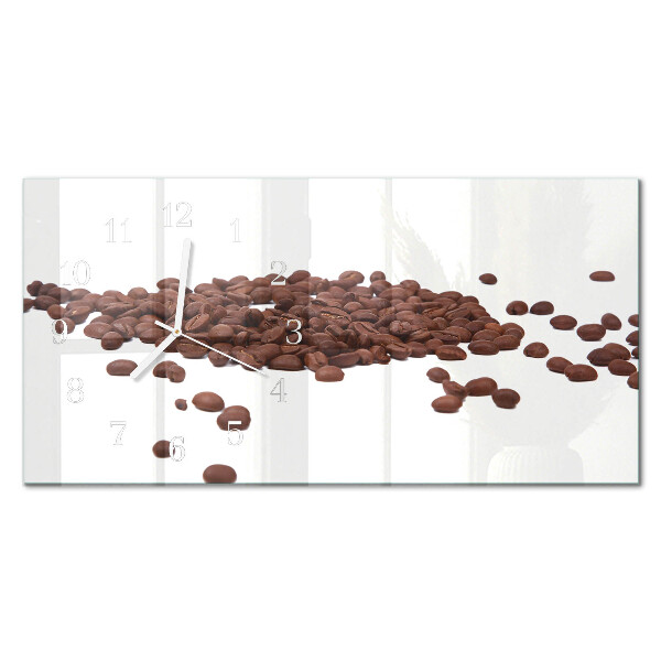 Orizzontale orologio con stampa Caffeina nei chicchi